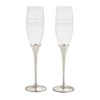 THINGS REMEMBERED Engraved Princess Silver Crystal-Band Champagne Flutes, Set of