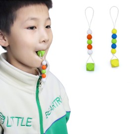 2 Pack Sensory Chew Zipper Pull Sensory Chew Toys Silicone Chewy Zipper Pull for Boys and Girls with Autism ADHD SPD Reduces Anxiety and Stress