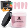 EBANKU Deep Pink Acrylic Powder, Professional Acrylic Nail Powder with