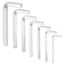 Sarini 7-teiliges L-förmiges Vierkantschlüssel-Set, 3/4/5/6/7/8/10 mm, L-förmiger Schraubenschlüssel, Vierkantschlüssel-Set, Werkzeuge, Vierkantschlüssel für Taschenlochschrauben, Heimreparatur