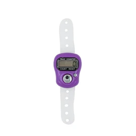 4X Digital LCD Electronic Golf Finger Hand Ring Knitting Row Tally Counter AU (Purple)