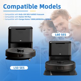 HIHEPA 12Pack 2.5L Dust Bags for Eufy L60/L60 SES /L50/L50 SES Vacuum Cleaner 4000pa,Replacement Dust Bag for Conga Home 1000,8090 Ultra,9090AI,for Haier H9 Plus Vacuum Cleaner, HH-L50-12