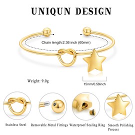 Minicremation Urn Bracelet for Ashes for Women Adjustable Star Bracelet Memorial Bracelet for Ashes for Women, Stainless Steel, No Gemstone