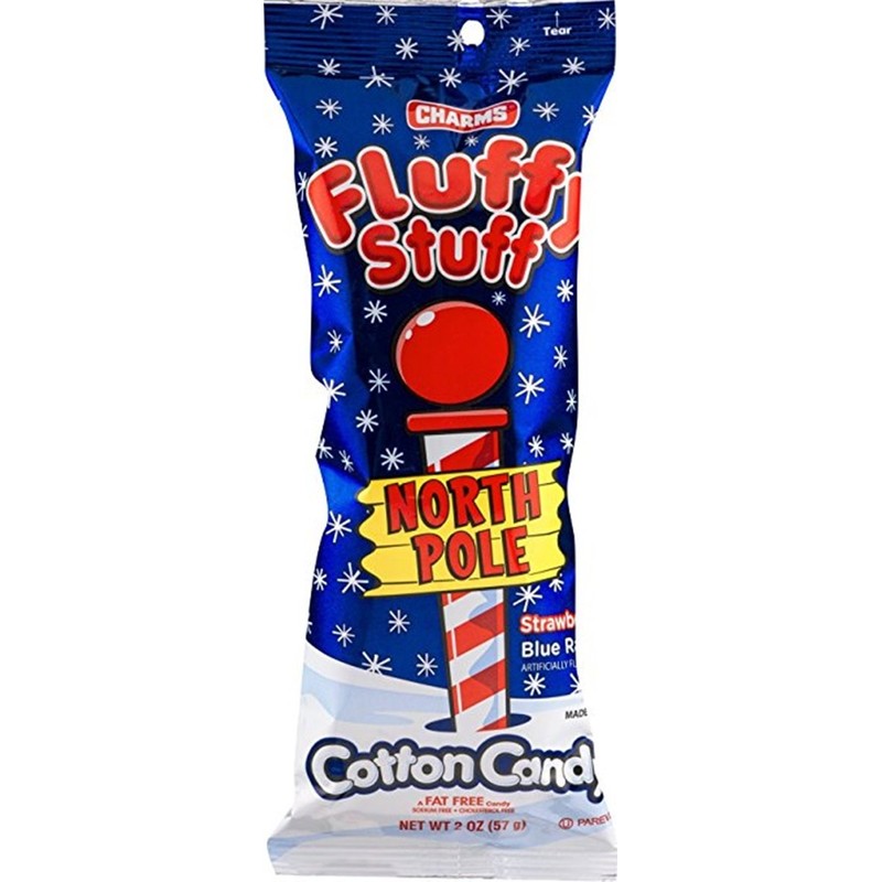 Fluffy Stuff North Pole Stawberry and Blue Razz Flavored Cotton
