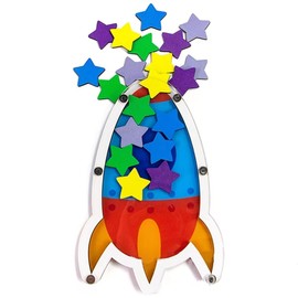 Namvo Reward Jar with Stars, Incentive Glass for Behavior, Star Glass, Reward System, Star Collector Jar, Reward Chart for Potty Training, Home School, Classroom Ornaments, Prizes, Belo