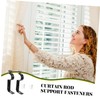 TEHAUX 2pcs Curtain Installation Code Set Curtain Rod Bracket Attachment