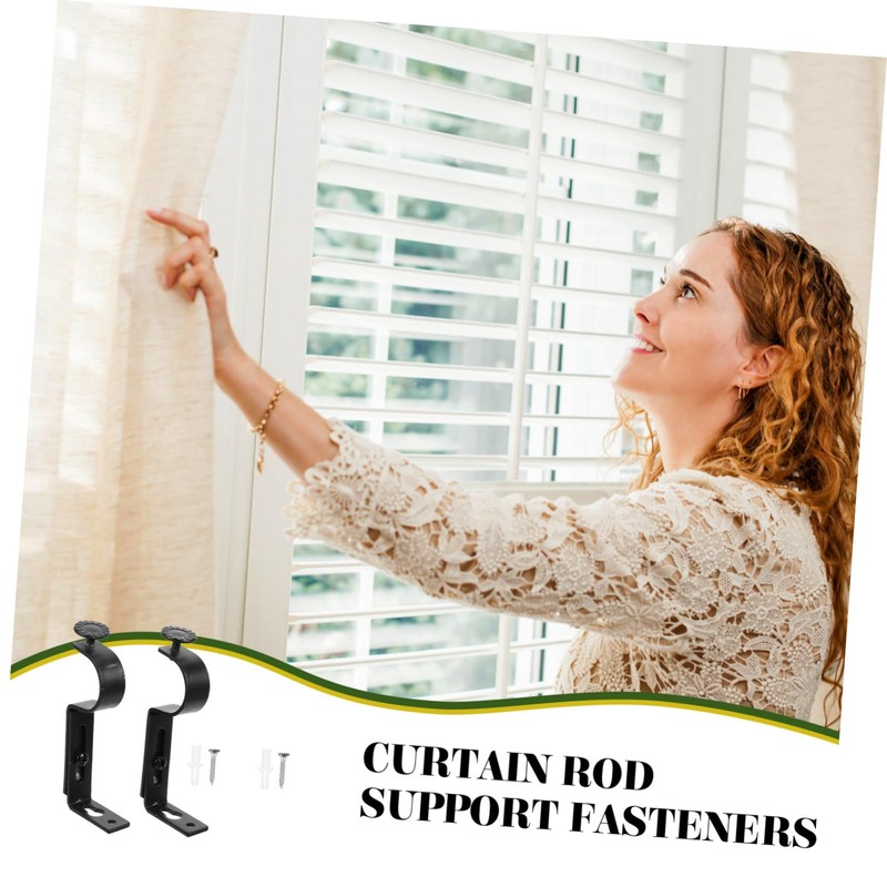 TEHAUX 2pcs Curtain Installation Code Set Curtain Rod Bracket Attachment