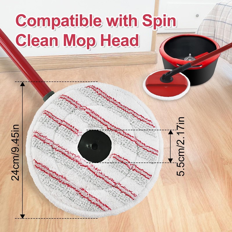 GFRED 3Pcs Mop Pads Replacement Compatible With Vileda Spin and