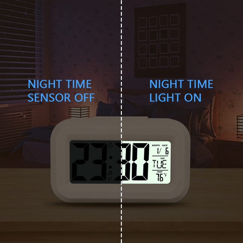 Vicloon Digital Alarm Clock Bedside, LED Display Clocks with Adjustable