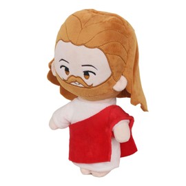Mislaxy Jesus Cuddly Toy Jesus Plush Toy Red Plush Christ Plush Toy Jesus Plush Doll Savior Plush Toy 26 cm Gift for Christmas Easter