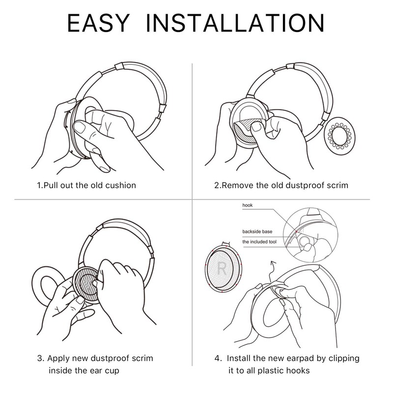 YOCOWOCO Replacement Ear Pads Cushions for Bose QuietComfort 35 &
