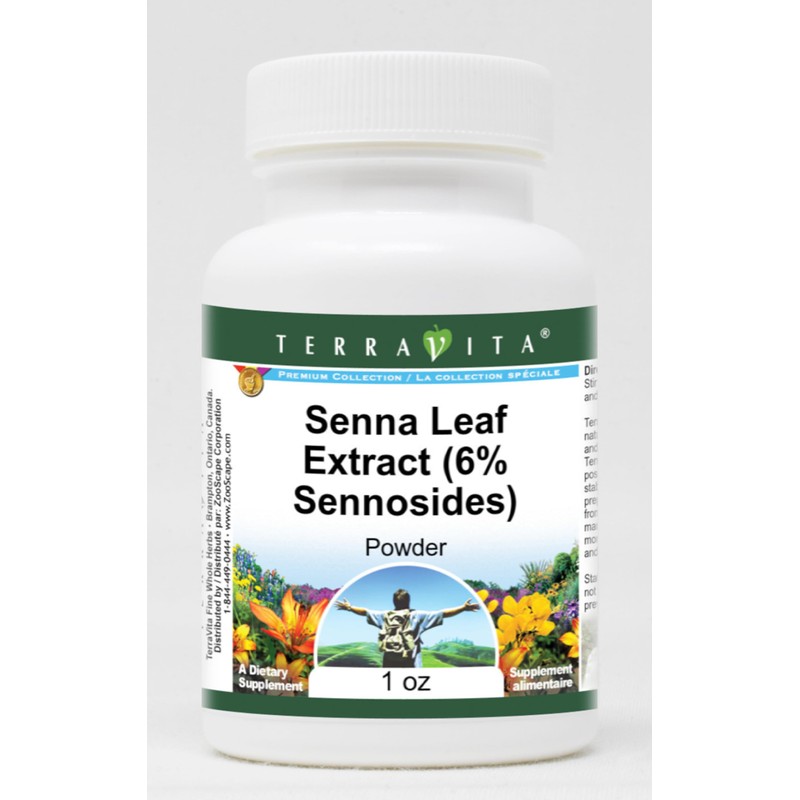 Terravita Senna Leaf Extract (6% Sennosides) Powder (1 oz, ZIN: