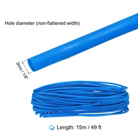 sourcing map Heat Shrink Tubing, 3mm ID 15m Long 2:1 Ratio Polyolefin Heat Shrink Cable Sleeve for Electrical Wire Insulation, Cable Management