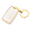 YHC Key Fob Cover Car Key Case Shell with Gold