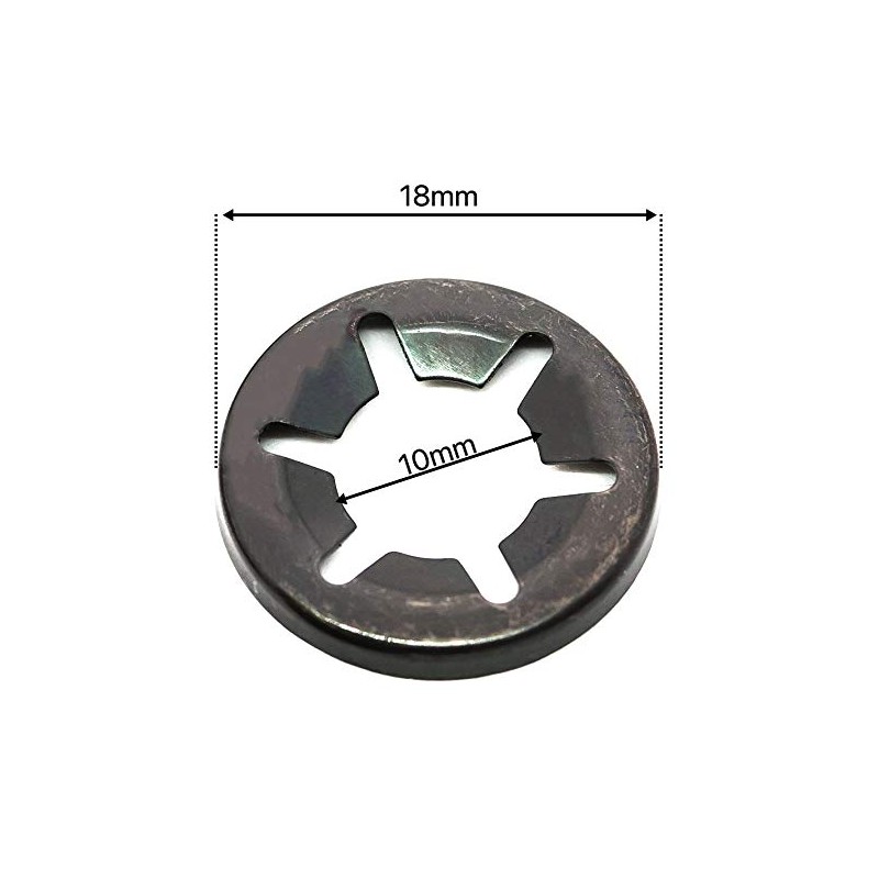 Starlock Washers For Shaft Retaining Push On Clips 2mm -