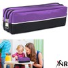YNR Arpan Triple Pocket Zip Fabric Pencil Case Pouch -