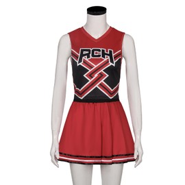 Materuis Bring It On Cheerleader Costume for Women RCH Top Skirt Girl Cheerleaders Uniform Girls United Cos Outfits (S)
