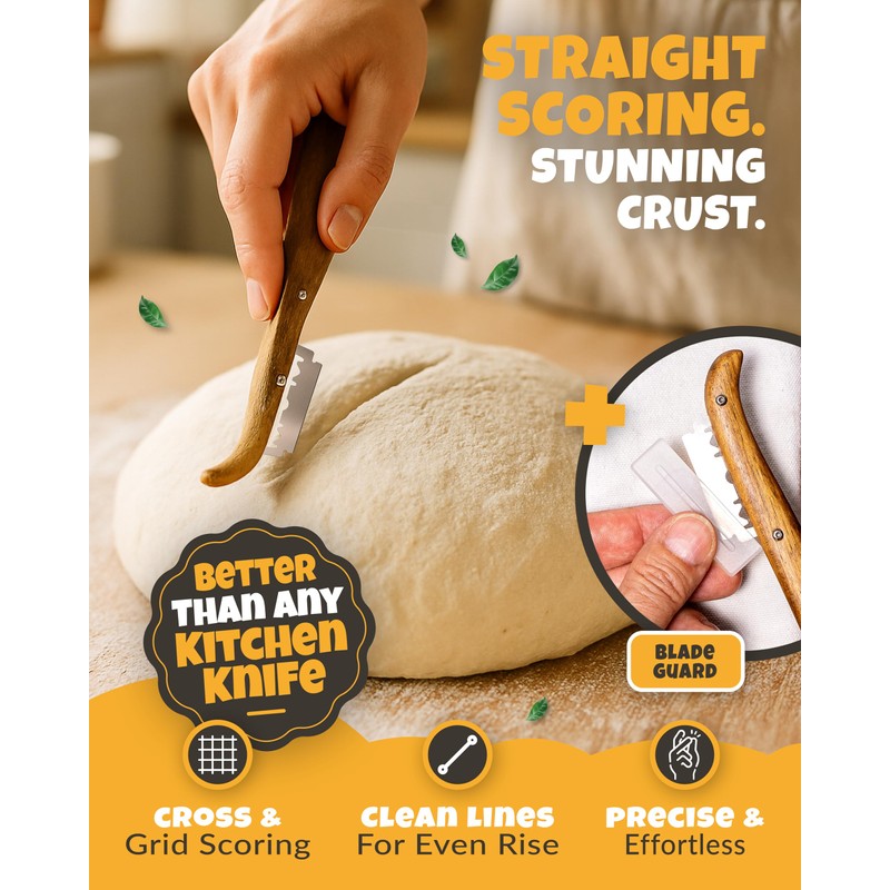 CRUSTLOVE 2pcs Set Bread Lame with 5 Blades – Sourdough