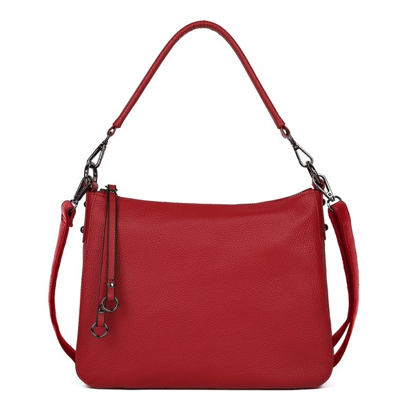 MFFOR Women's 2-Way Crossbody Shoulder Bag, Genuine Leather, Handbag, Crossbody