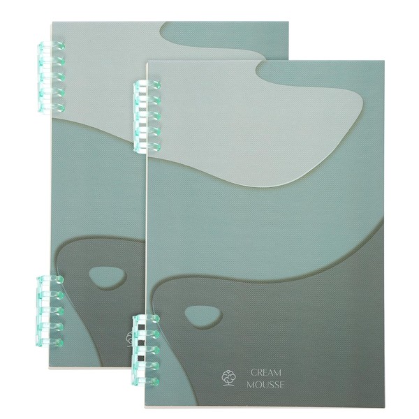 PATIKIL 8"x6" Inch Spiral Notebook, 2 Pcs Reusable Discbound Journal