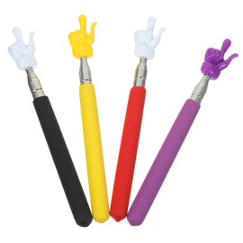 SHINEOFI Elegant Functional 4pcs Teachers Pointing Rods Extendable Reading Indicator Sticks for School