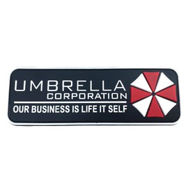 Umbrella Corporation Our Business is Life Itself Airsoft PVC Velcro Emblem Badge Patch (White)