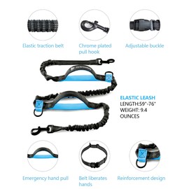 Hands Free Dog Leash Dog Running Leash Hands Free Leash Adjustable Waist Belt Waist Leash for Dog Walking 1