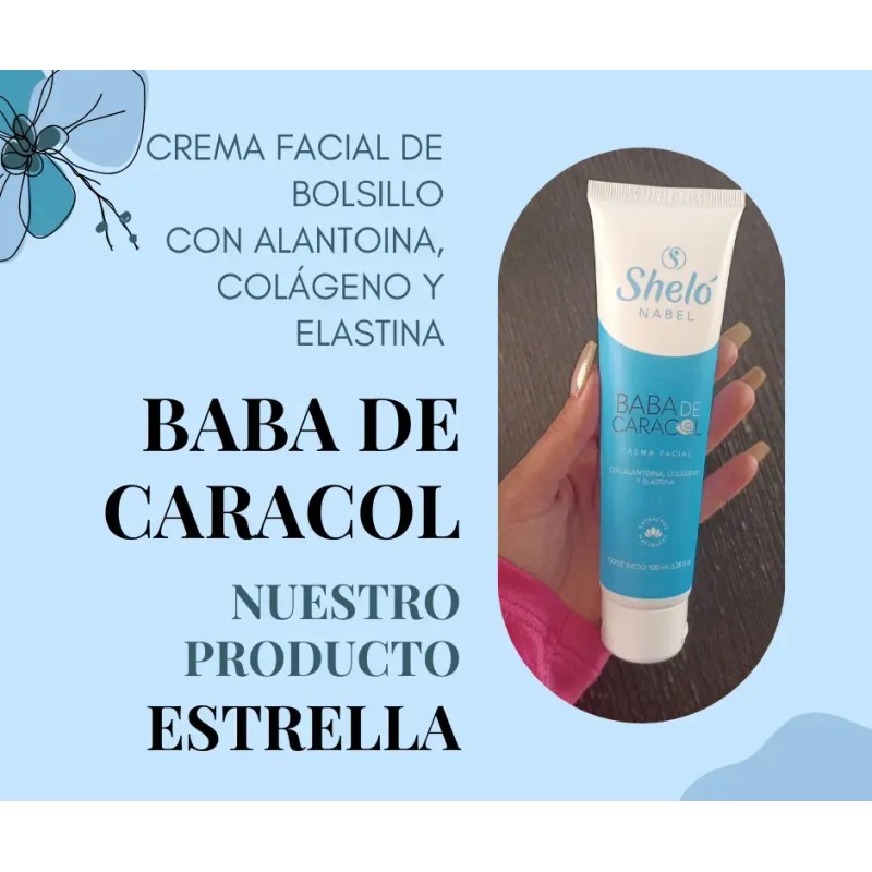 2 Baba De Caracol Sheló Nabel Crema Facial De Bolsillo