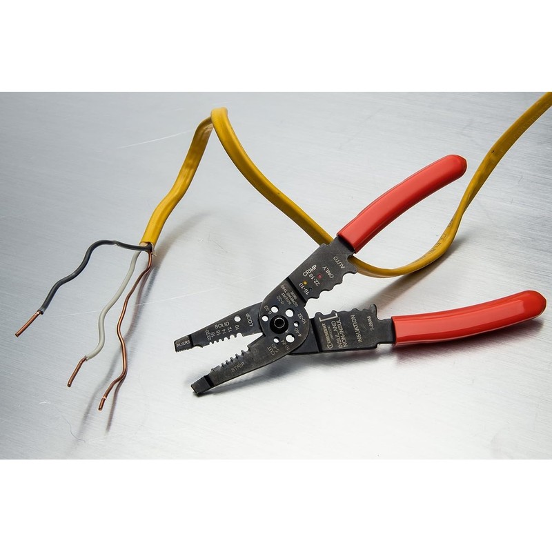 Crescent 8" Wire Stripper Crimper Cutter Dipped - 8WSCCDG