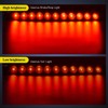 Nilight 2PCS 16Inch 11 LED Red Trailer Light Bar for