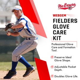 No Errors Webgem Fielder’s Glove Care System, Glove Formation Tool, Reduces Break-in, Maintains Pocket Shape, Essential Gear for Fielders, Gift for Baseball Players – Does NOT Include MITT (The Roll)