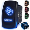 50 Caliber Racing Rocker Switch ON/Off Blue LED Backlit -