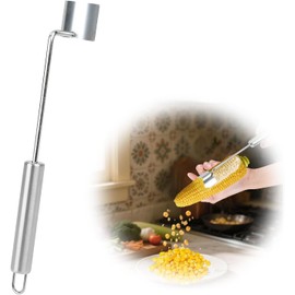 Stainless Steel Corn Peeler - Premium Corn Kernel Remover Tool for Corn on The Cob, Cob Corn Stripper, Heavy Duty Stainless Steel Handle, Kitchen Gadget for Home & Professional Use