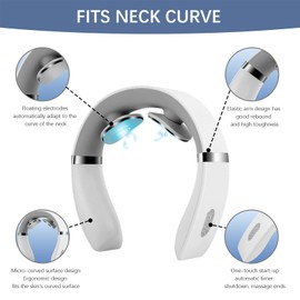 Tubeluck Hilipert Portable Neck Massage Heat, 2025 New relaxnecker necks massager,Ten Modes 16 Adjustable Intensities, Suitable for Both Women and Men Home Office Walking