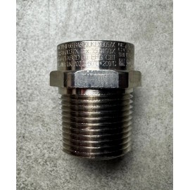 HAWKE 476/3/4NPT/M20 Exd Brass Nickel Plated Adaptor 3/4" NPT Male to M20 Female