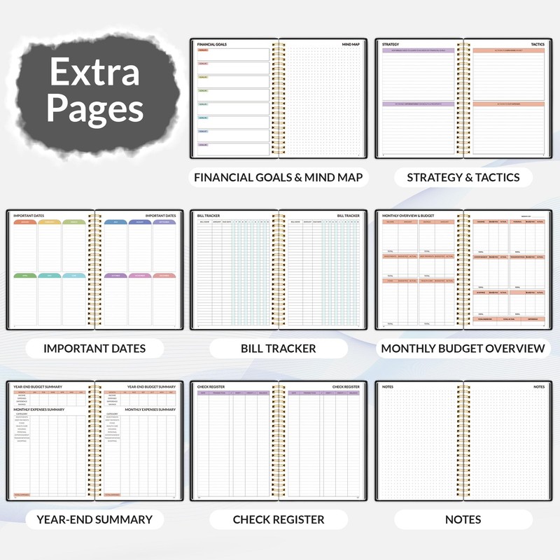 SUNEE Budget Planner - Monthly Budget Book with Expense Tracker