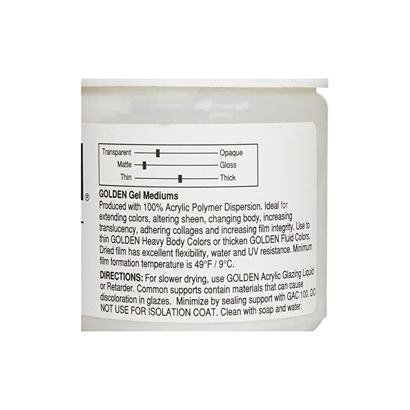 Soft Gel Matte by GOLDEN, 8 fl. oz. Jar, Professional