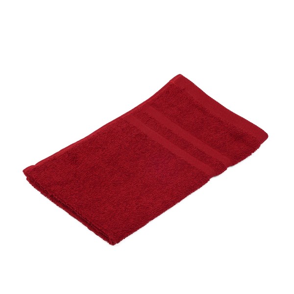 Gözze - Set of 4 Guest Towels, Soft and Absorbent, 100% Cotton, 30 x 50 cm - Bordeaux