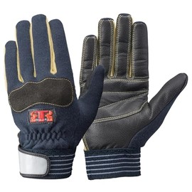 Tombolex K-703HTNV Cut Resistant Gloves, Thumb and Smartphone Compatible, Kevlar, Field Work Gloves, Navy, 3L Size