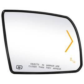 Tootai Passenger Right Side Replacement Mirror Glass - Compatible with Toyota Tundra 2014-2021, Sequoia 2012-2022 - Heated with Blind Spot Detection and Turn Single, w/o Auto Dimming