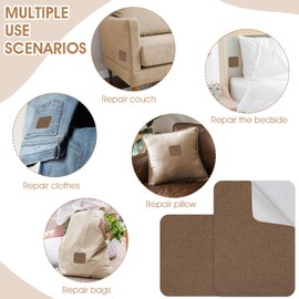 2 Pcs Canvas Repair Patch Self-Adhesive Fabric Repair Patch 11 X 8inch Waterproof Canvas Repair Kit for Sofas, Tents, Furniture, Car Seats, Lounge Chairs, Awnings