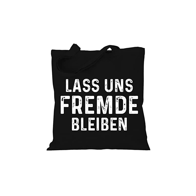 Fabric Bag Jute Bag Long Handle with Saying Lass Uns