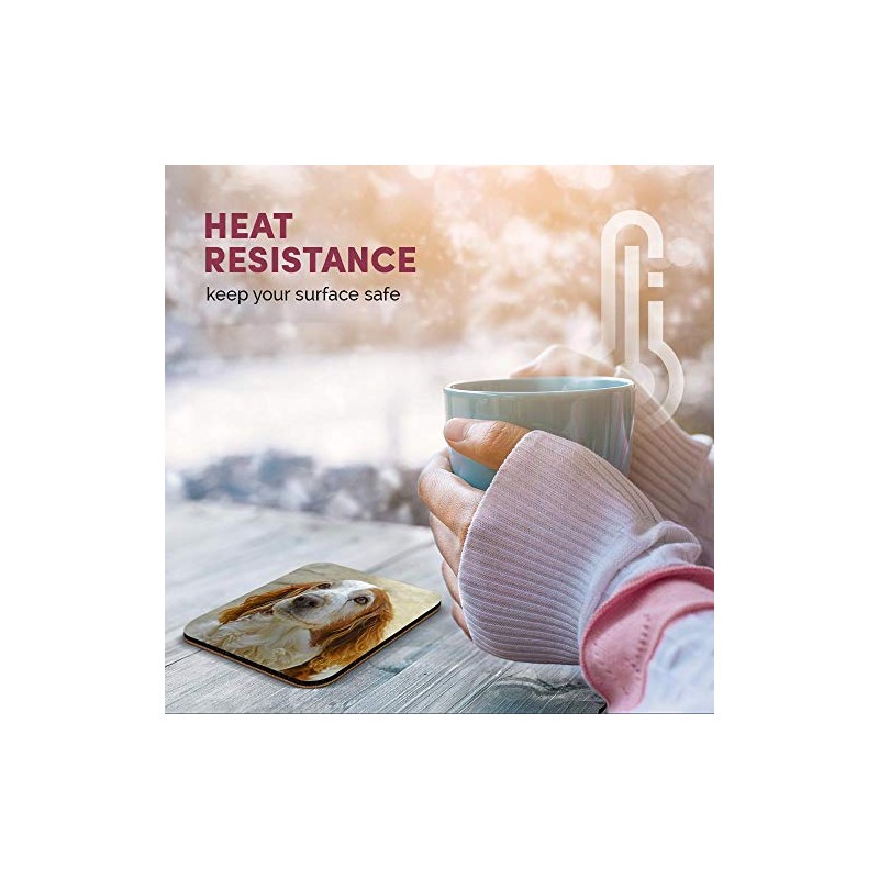 Great Single Coaster Square - Welsh Springer Spaniel Dog Puppy