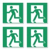 Rescue Route/Emergency Exit (Left), Rescue Sign: E001 - DIN EN