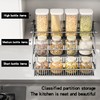 HZBL-LP 3-Tier Pull Down Spice Rack Organizer for Inside Cabinet
