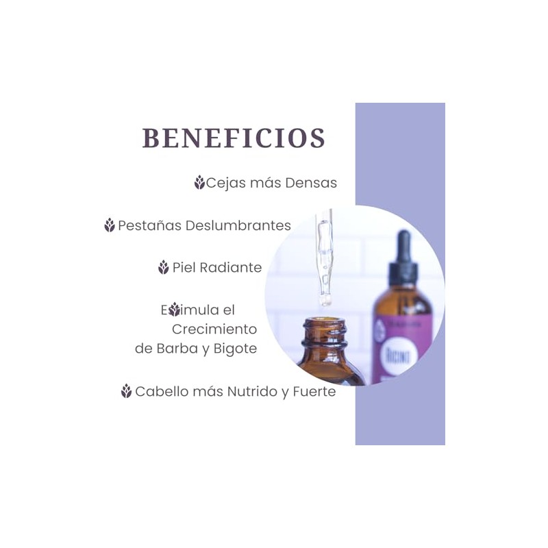 LilaLavanda - Aceite de Ricino 100% Puro Prensado en Frío