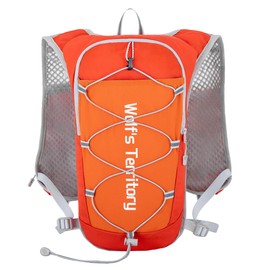 Kayiyasu Running Bag, Cycling, Sports Backpack, Ultra Lightweight, 5.6 oz (160 g), Marathon, Jogging, Outdoors, Hiking Trails, Fishing, Reflective Strap, Unisex, Kids Backpack, orange