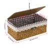 TOLIDA Wicker Storage Basket with Lid Decorative Baskets Living Room