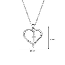 BAUNA First Communion Gift for Girls Cross Gift Christian Cross Jewelry Baptism Gift (Cross Necklace)