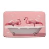 YSATNSFT Pink Flamingo Bath Mat Tropical Cute Animal Funny Bubble